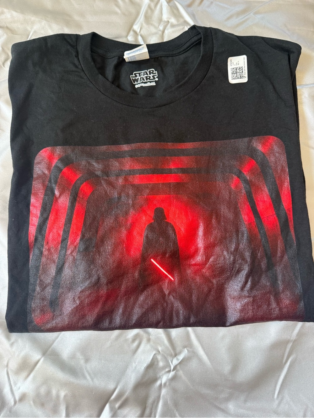 Star Wars Black Tee with Red Lightsaber Silhouette